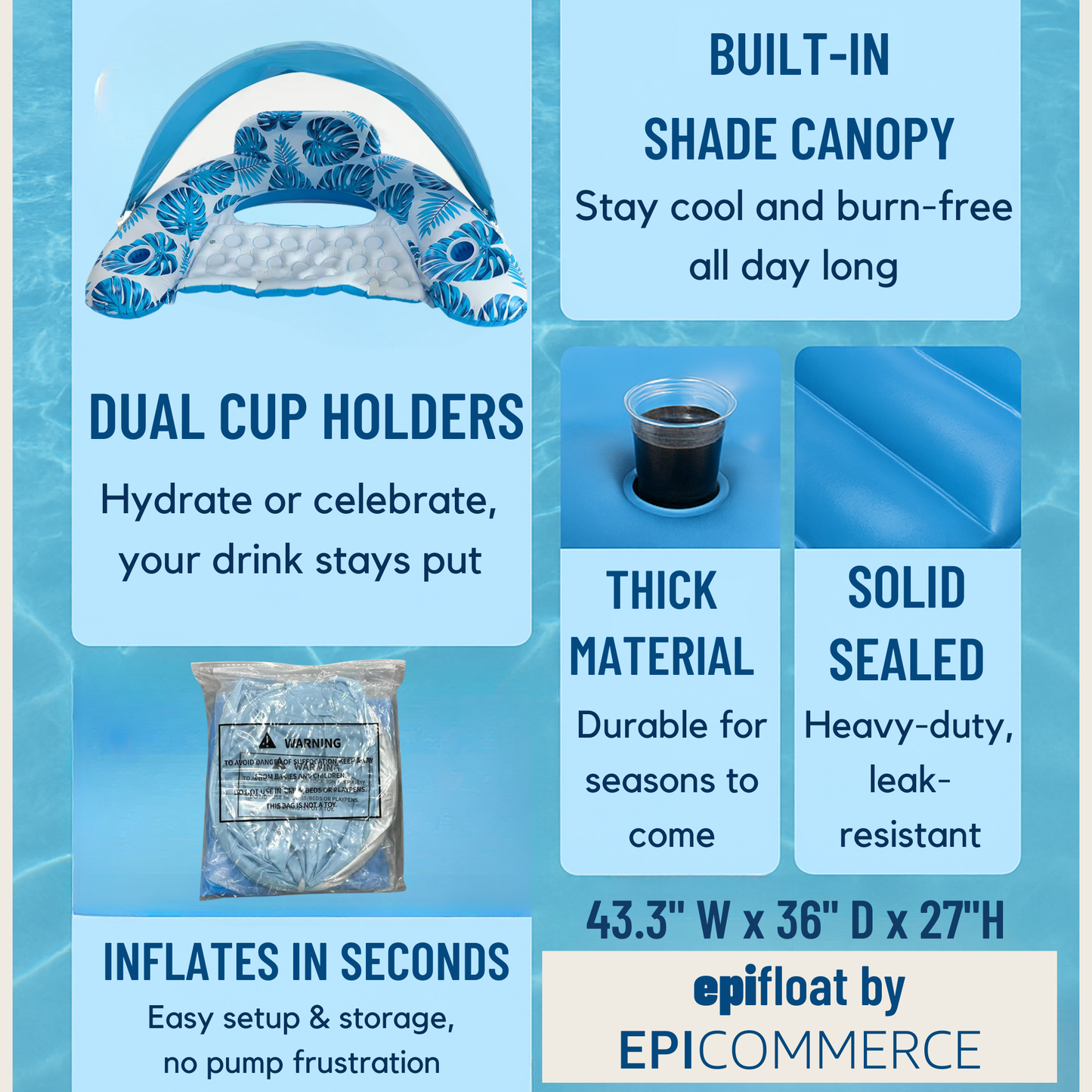 EpiFloat | Inflatable Pool Canopy