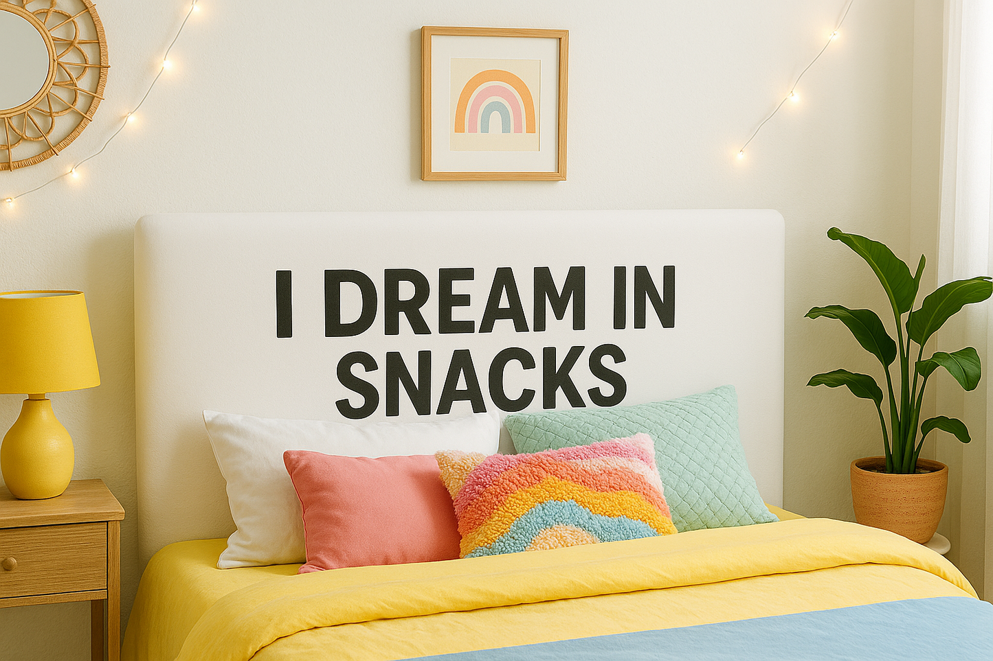 Custom Headboard Cover with Personalized Text Design