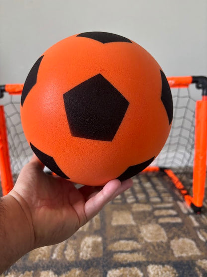 EpiDribble | Indoor Silent Soccer Set -  Foam Ball + 36" Pop-Up Goal for Adults