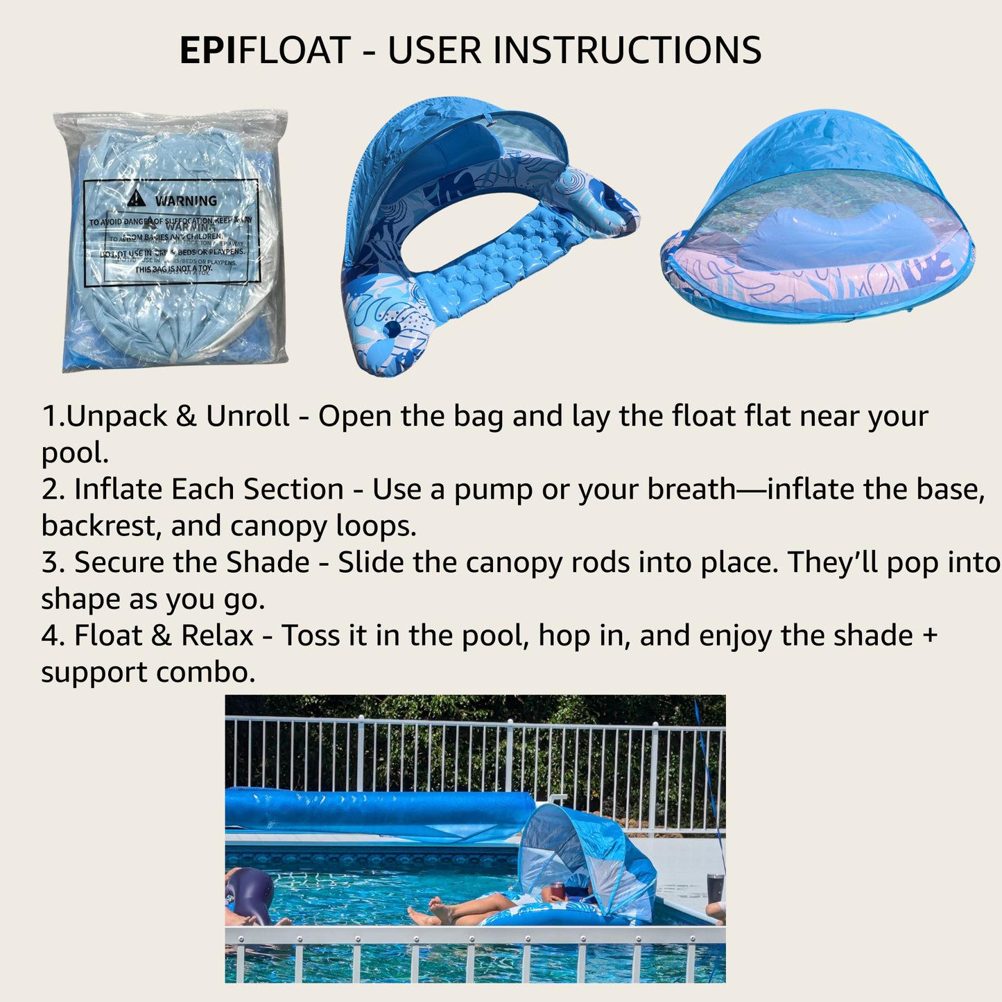 EpiFloat | Inflatable Pool Canopy
