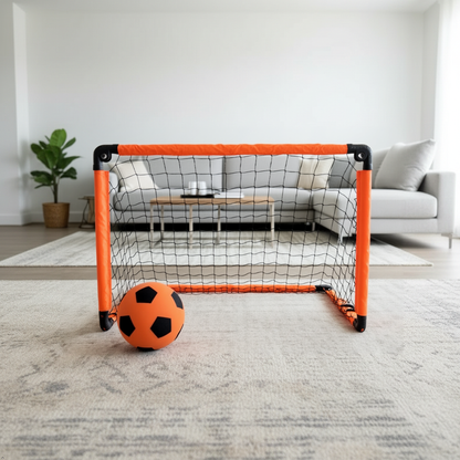 EpiDribble | Indoor Silent Soccer Set -  Foam Ball + 36" Pop-Up Goal for Adults